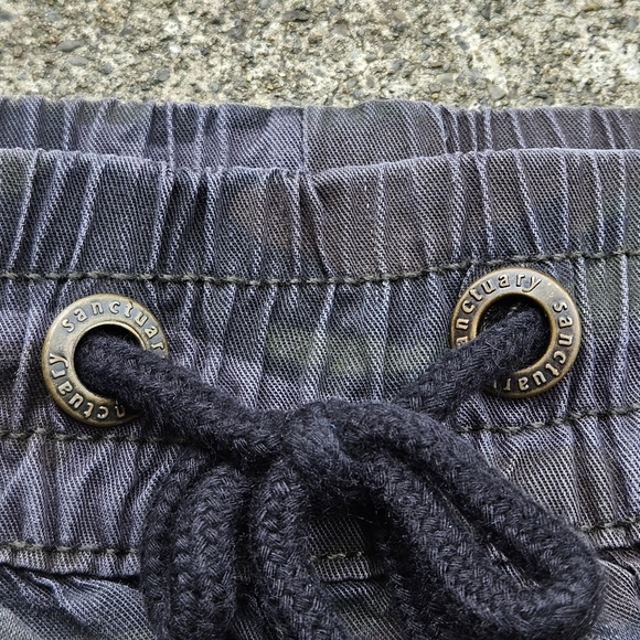 Sanctuary Blue Gray Camo Cargo Jogger Jumpsuit Casual Pants Women's Size 26 - Picture 8 of 14